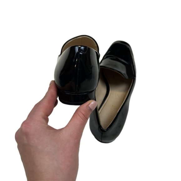 NINE WEST Shiny Black Loafer Shoes (Size 7) - Picture 4 of 5